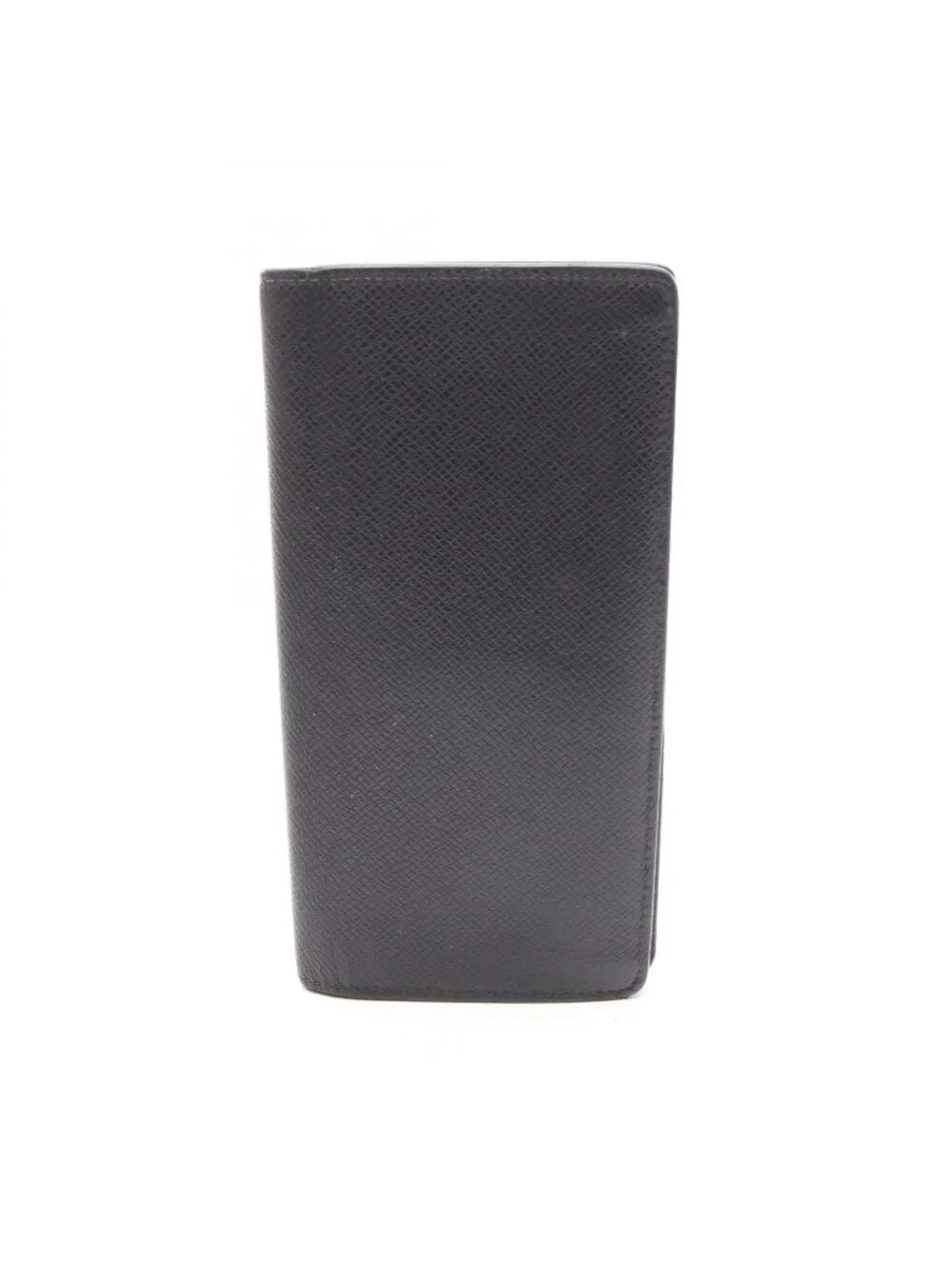 Louis Vuitton Bifold Wallet Portefeuille Brazza Taiga Ardoise Navy Leather
